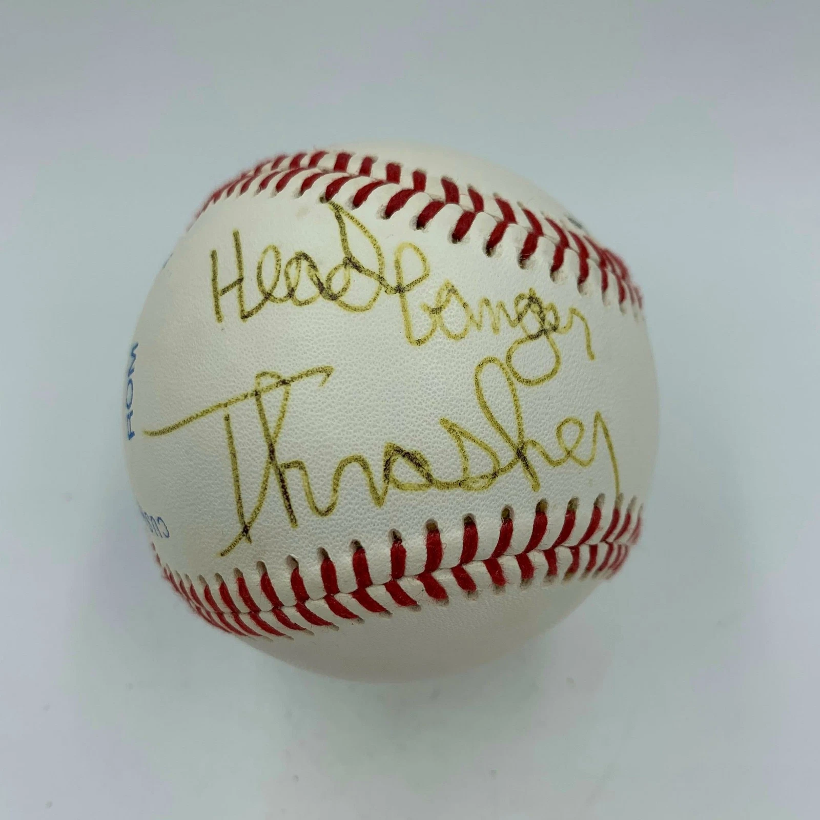 HEADBANGER & THRASHER SIGNED AUTOGRAPHED BASEBALL WWE WRESTLING WITH JSA COA COLLECTIBLE MEMORABILIA