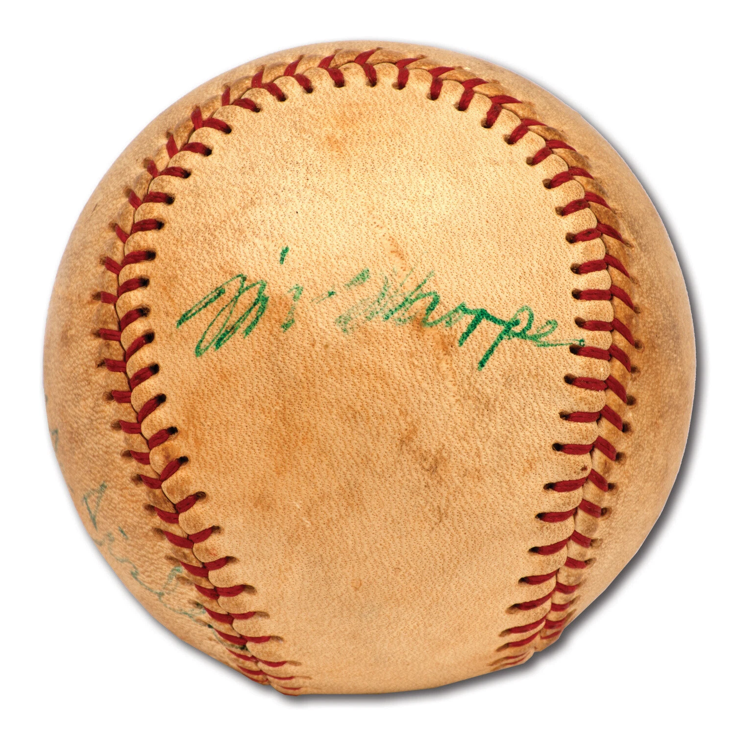 Extraordinary Jim Thorpe & Ty Cobb Signed Autographed 1940s Baseball PSA DNA COA