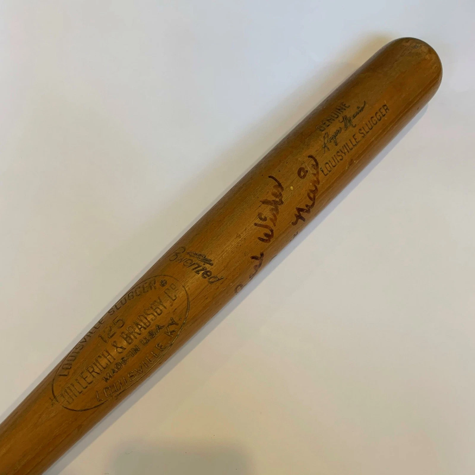 ROGER MARIS SIGNED 1964 GAME ISSUED LOUISVILLE SLUGGER BASEBALL BAT PSA DNA COA COLLECTIBLE MEMORABILIA