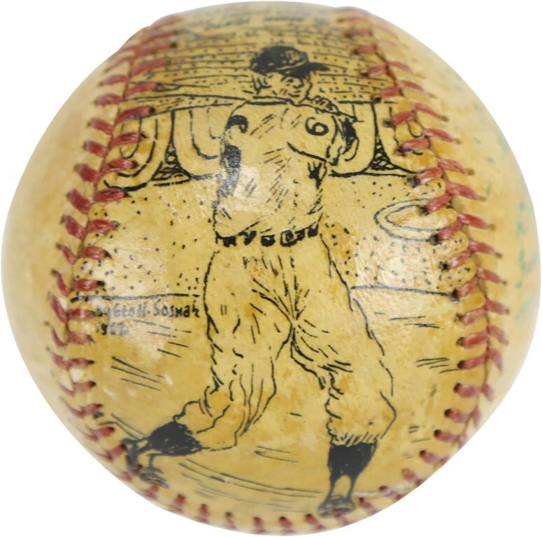 Al Kaline Detroit Tigers Hand Painted George Sosnak Folk Art Baseball 1/1 Signed