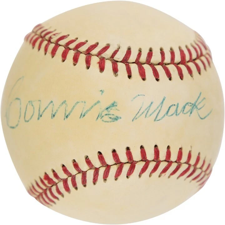 Stunning Connie Mack Single Signed National League Baseball With JSA COA