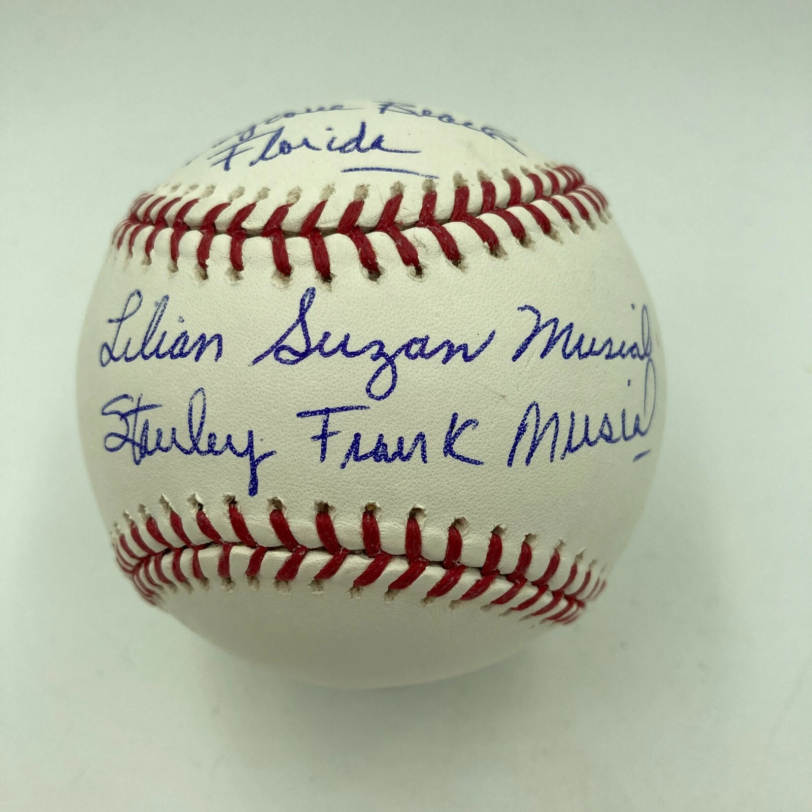 Extraordinary Stan Musial & Wife Signed Heavily Inscribed Wedding Baseball PSA