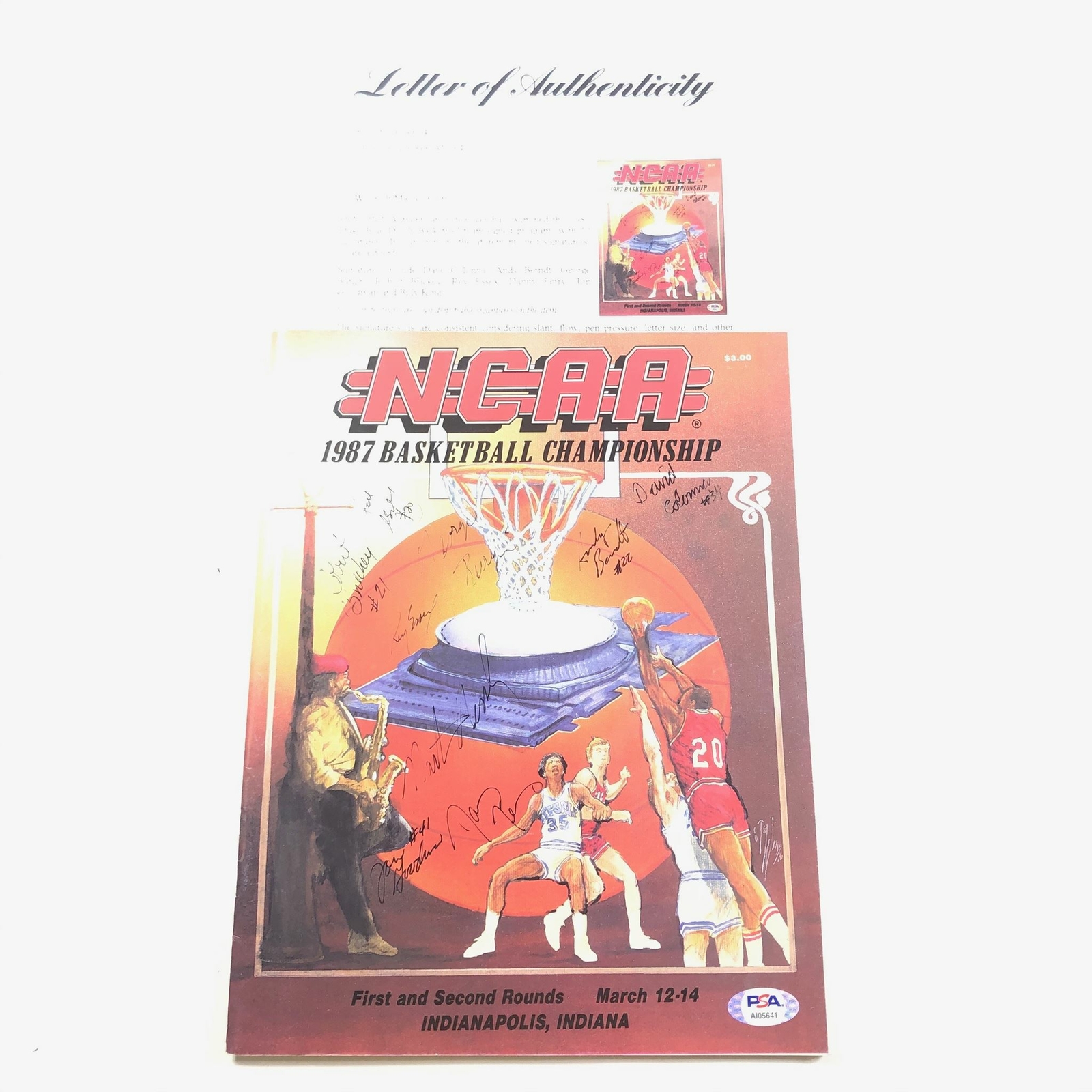 1987 DUKE BLUE DEVILS TEAM SIGNED NCAA MAGAZINE PSA/DNA FINAL FOUR COLLECTIBLE MEMORABILIA