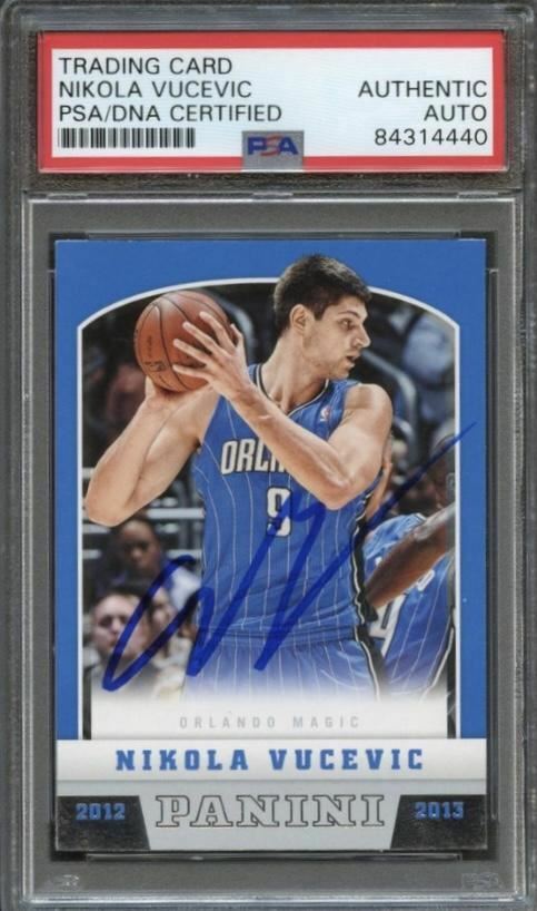 2012-13 Panini #258 Nikola Vucevic Signed Card AUTO PSA Slabbed