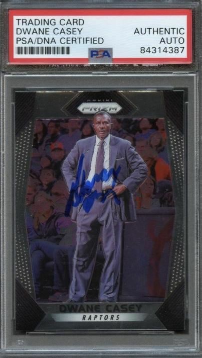 2017-18 Panini Prizm #40 DWANE CASEY Signed Card AUTO PSA Slabbed