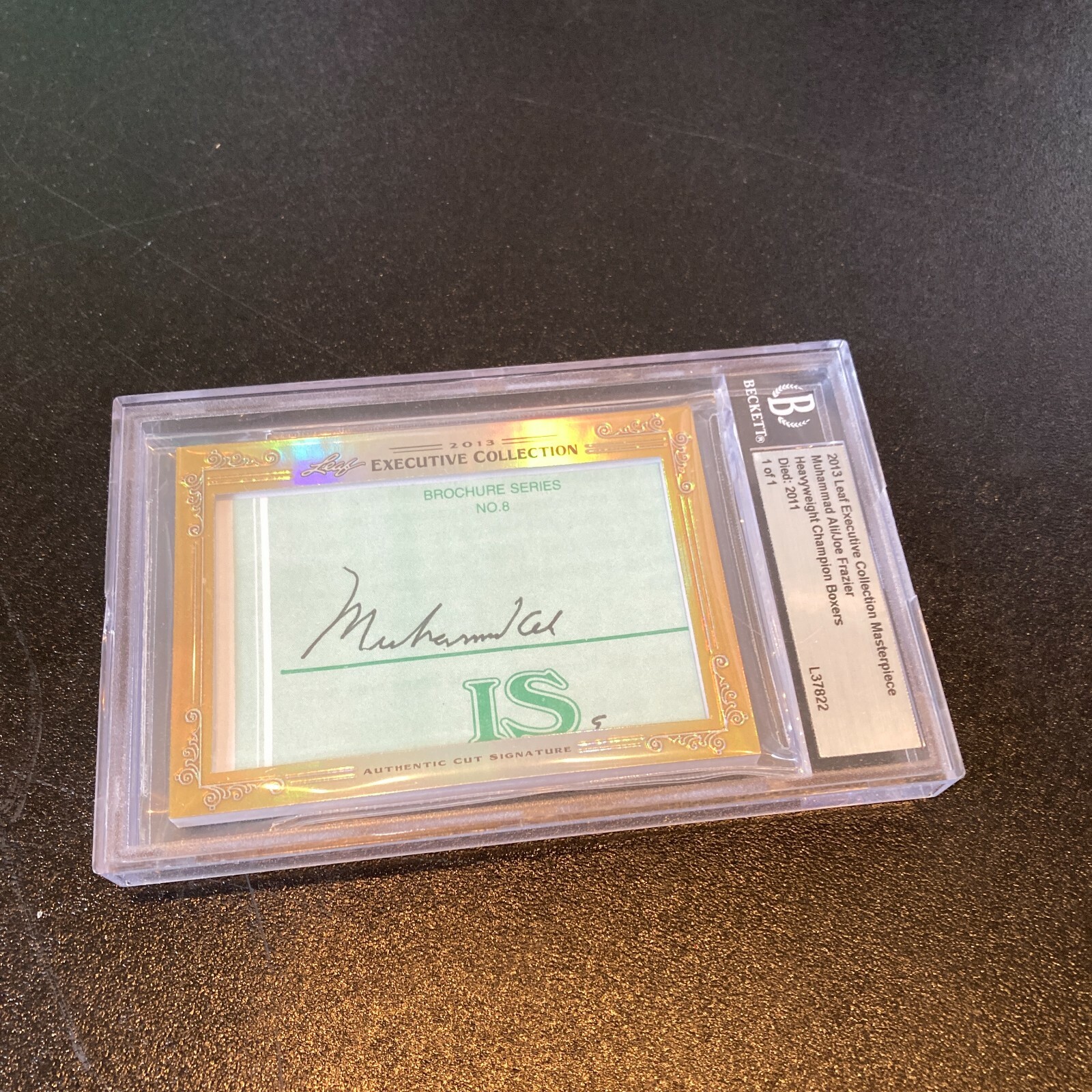 2013 Leaf Executive Masterpiece Muhammad Ali Joe Frazier Auto 1/1 One Of One BGS