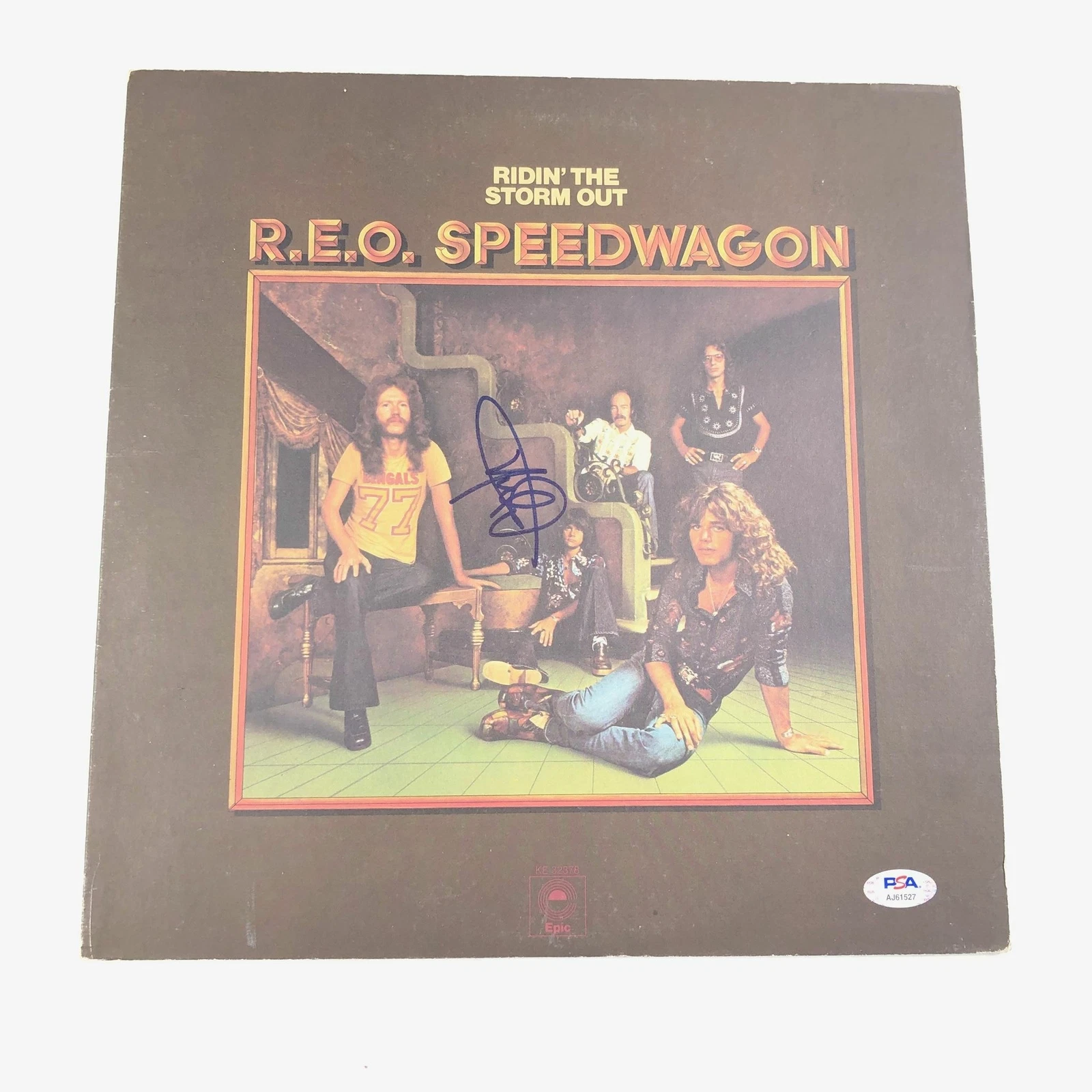 NEAL DOUGHTY signed REO Speedwagon Ridin' the Storm Out Vinyl PSA/DNA Album auto