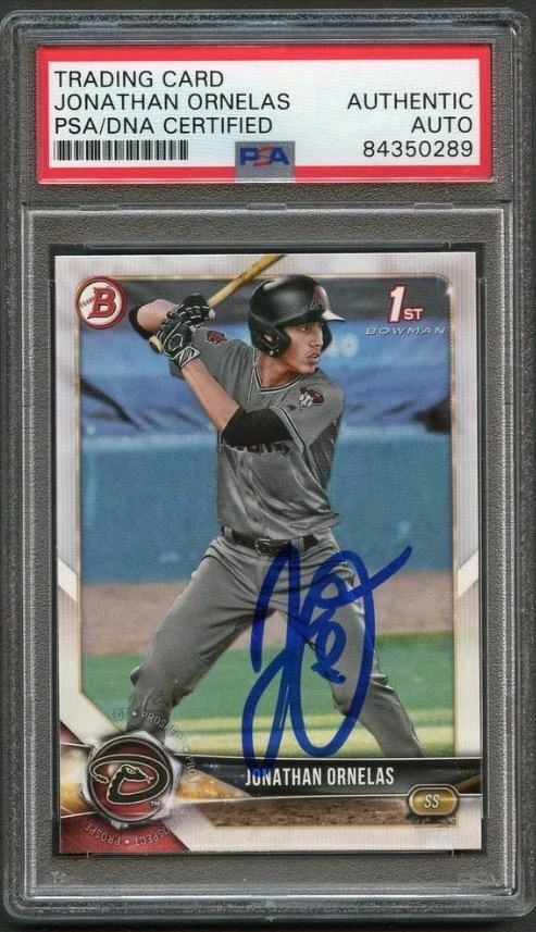 2018 Bowman Draft #BD-29 Jonathan Ornelas Signed Card PSA Slabbed Auto Diamondba