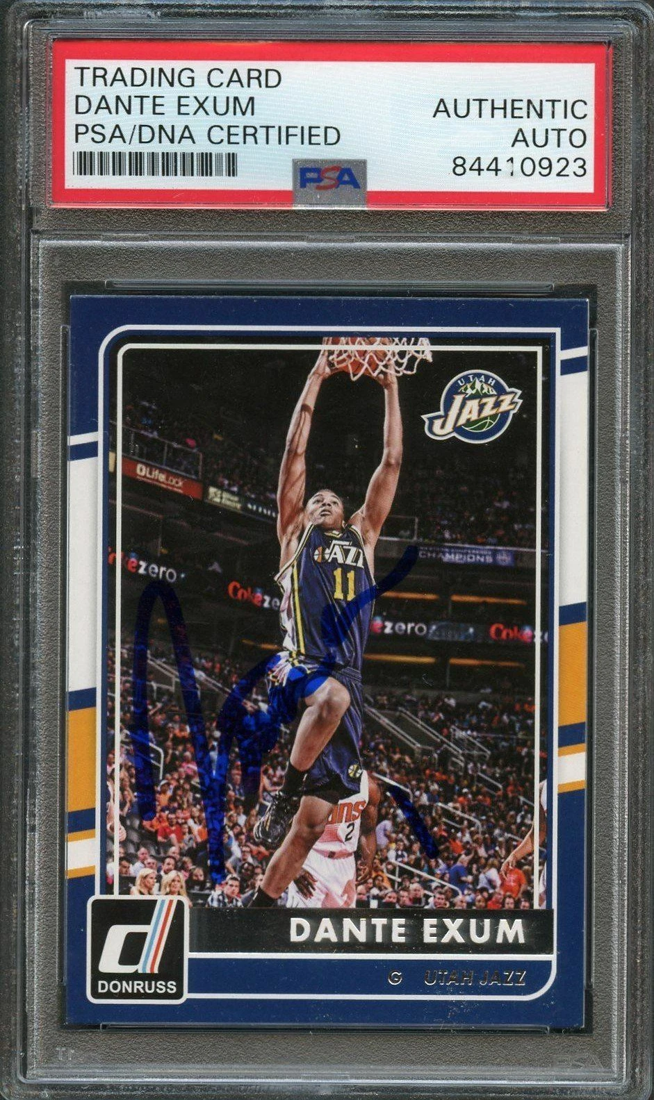 2015-16 Donruss Basketball #191 Dante Exum Signed Card AUTO PSA Slabbed Jazz