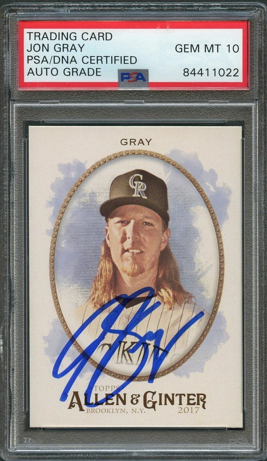 2017 Topps Allen and Ginter #227 Jon Gray Signed Card PSA Slabbed Auto 10 Rockie