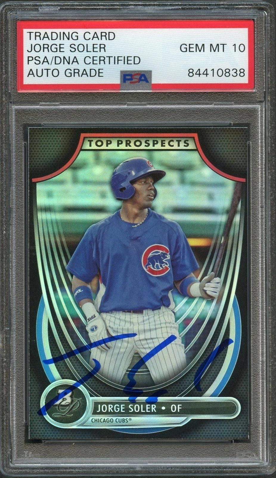 2013 Bowman Platinum #TP-JSO Jorge Soler Signed Card PSA Slabbed Auto 10 Cubs