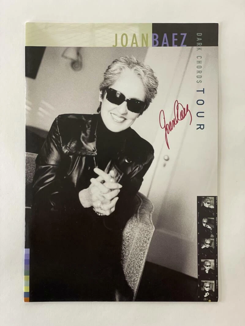 JOAN BAEZ SIGNED AUTOGRAPH 2003 DARK CHORDS TOUR BOOK PROGRAM - FOLK ROCK