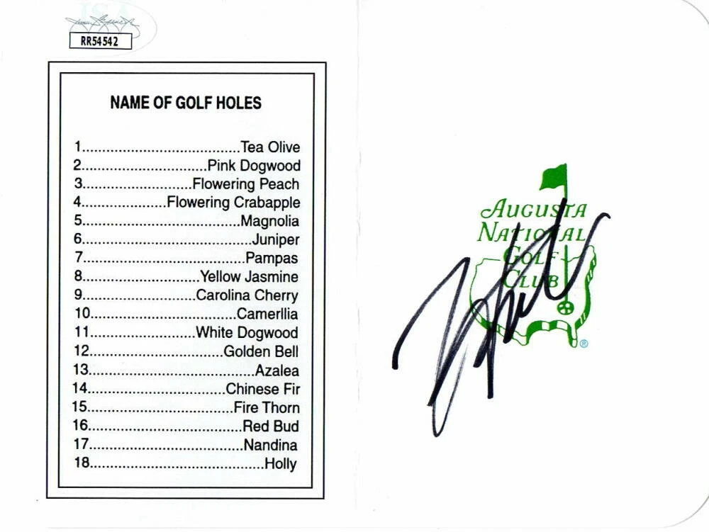 HIDEKI MATSUYAMA SIGNED AUTOGRAPH AUGUSTA NATIONAL SCORECARD - MASTERS CHAMP JSA