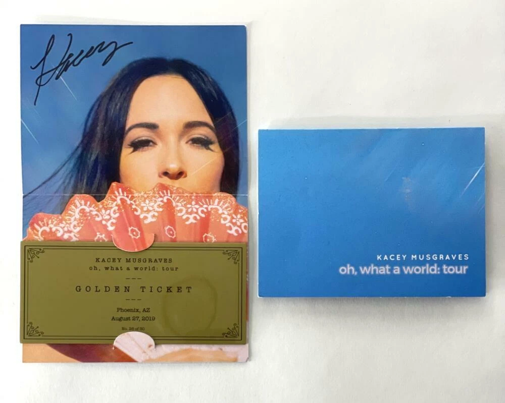 KACEY MUSGRAVES SIGNED AUTOGRAPH OH, WHAT A WORLD TOUR PHOENIX GOLDEN TICKET JSA