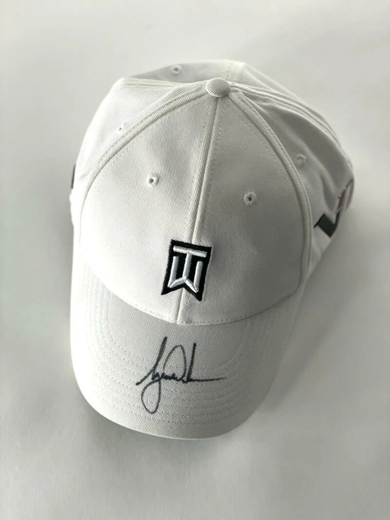 TIGER WOODS SIGNED AUTOGRAPH TW NIKE HAT - GOLF LEGEND & MASTERS CHAMPION W/ JSA