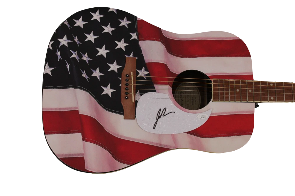 JON PARDI SIGNED AUTOGRAPH ONE-OF-A-KIND AMERICA FLAG GIBSON EPIPHONE GUITAR JSA