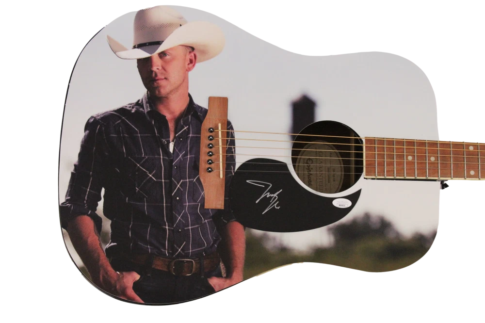 JUSTIN MOORE SIGNED AUTOGRAPH CUSTOM GIBSON EPIPHONE GUITAR OUTLAWS LIKE ME JSA