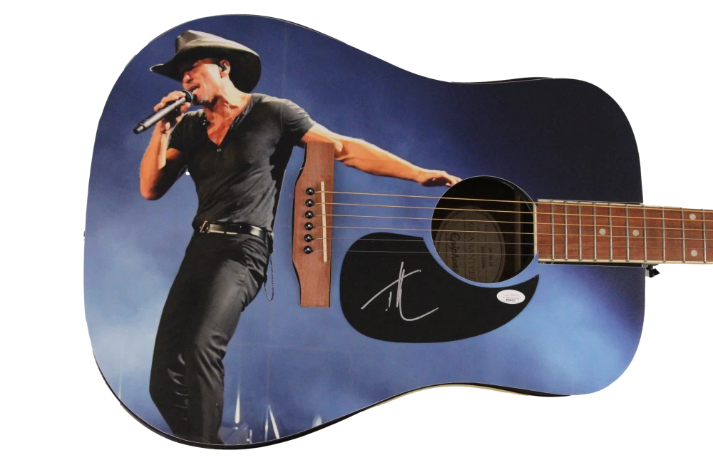 TIM MCGRAW SIGNED AUTOGRAPH CUSTOM GIBSON EPIPHONE GUITAR COUNTRY SUPERSTAR JSA