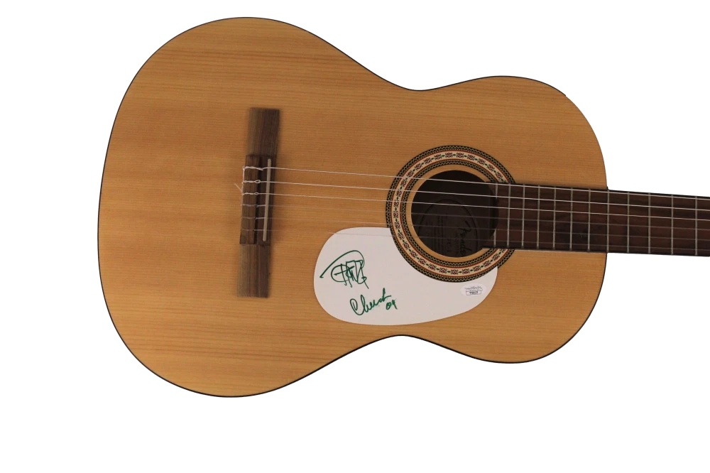 TOMMY CHONG & CHEECH MARIN SIGNED AUTOGRAPH FULL SIZE FENDER ACOUSTIC GUITAR JSA