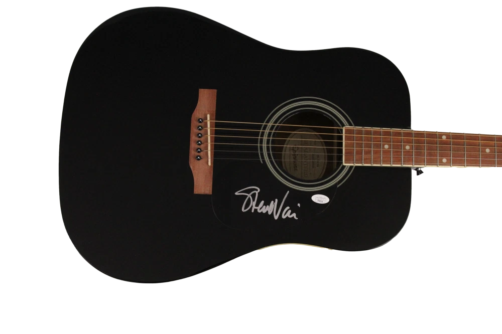 STEVE VAI SIGNED AUTOGRAPH GIBSON EPIPHONE ACOUSTIC GUITAR FRANK ZAPPA BAND JSA