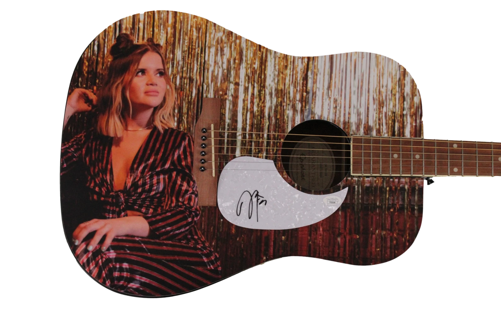 MAREN MORRIS SIGNED AUTOGRAPH CUSTOM GIBSON EPIPHONE ACOUSTIC GUITAR - HERO JSA
