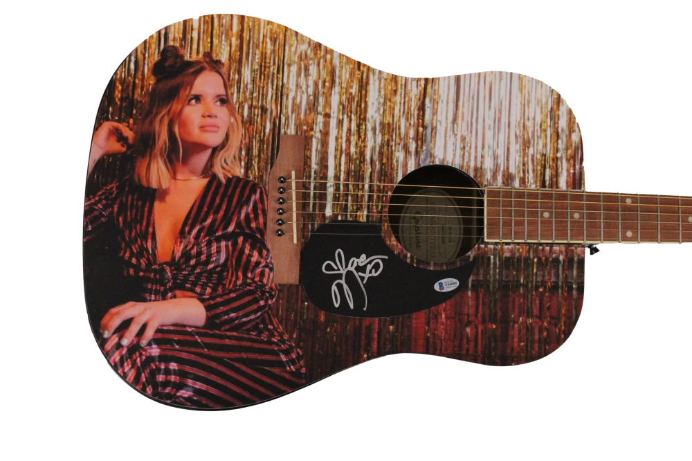MAREN MORRIS SIGNED AUTOGRAPH CUSTOM GIBSON EPIPHONE ACOUSTIC GUITAR - HERO BAS