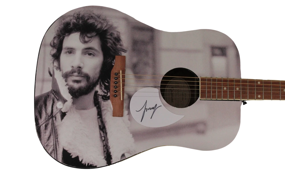 CAT STEVENS YUSUF SIGNED AUTOGRAPH CUSTOM GIBSON EPIPHONE ACOUSTIC GUITAR - RARE