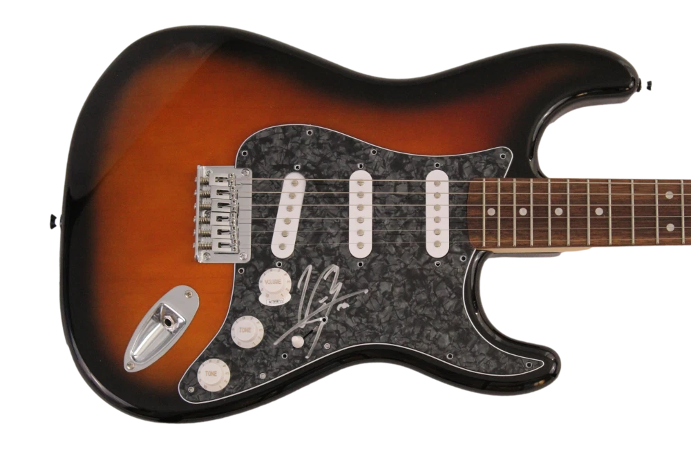 VINCE NEIL SIGNED AUTOGRAPH FULL SIZE FENDER ELECTRIC GUITAR - MOTELY CRUE JSA