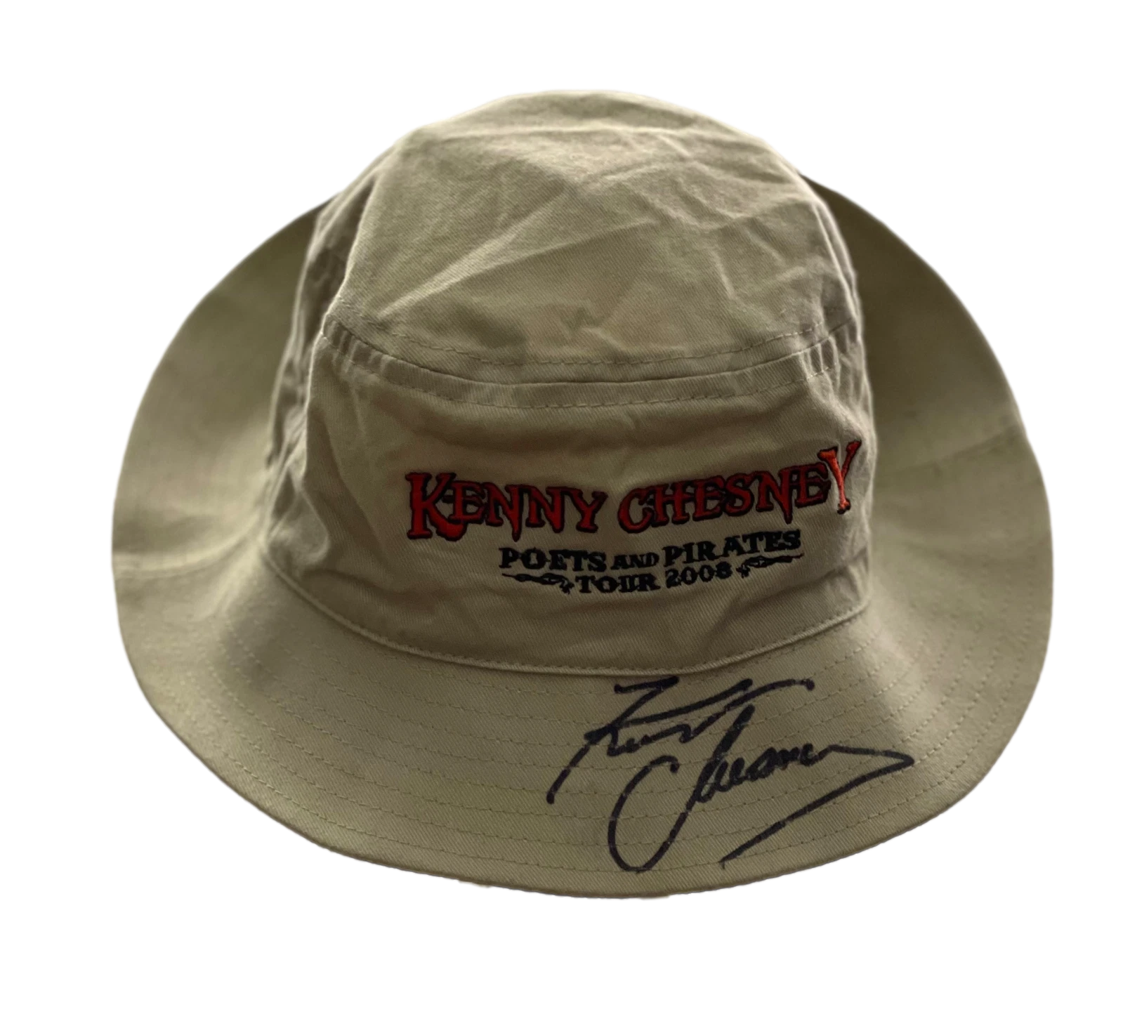 KENNY CHESNEY SIGNED AUTOGRAPH BUCKET HAT CAP COUNTRY MUSIC FULL SIGNATURE!  JSA