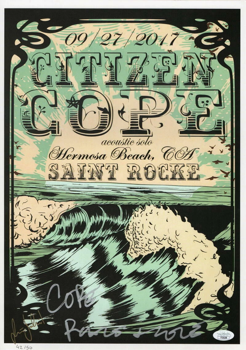 CLARENCE GREENWOOD CITIZEN COPE SIGNED AUTOGRAPH 11X17 CONCERT TOUR POSTER JSA