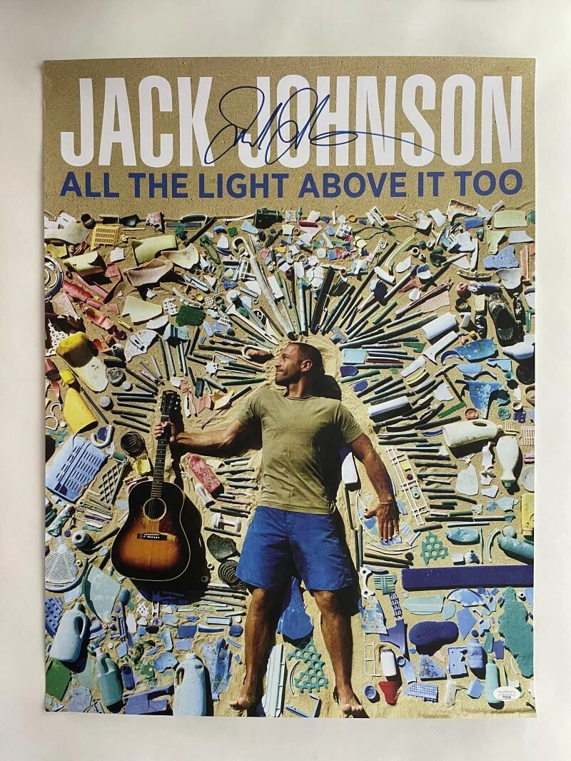 JACK JOHNSON SIGNED AUTOGRAPH 18X24 CONCERT TOUR POSTER - ALL THE LIGHT  W/ JSA