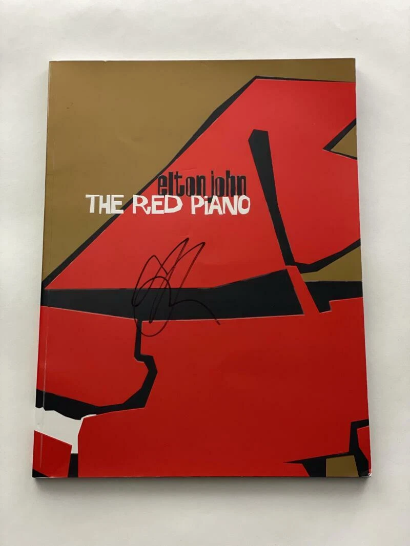 ELTON JOHN SIGNED AUTOGRAPH THE RED PIANO LAS VEGAS TOUR PROGRAM - RARE W/ JSA