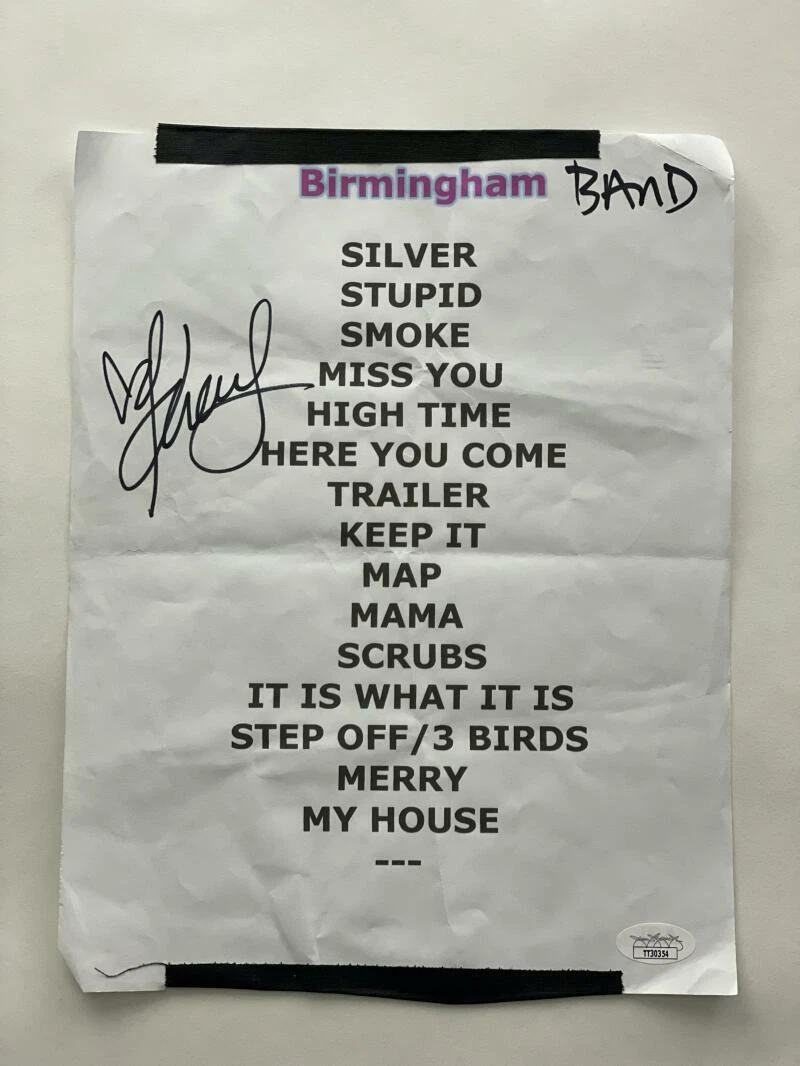 KACEY MUSGRAVES SIGNED AUTOGRAPH 10/4/2014 BIRMINGHAM SET LIST - SUPER RARE, JSA