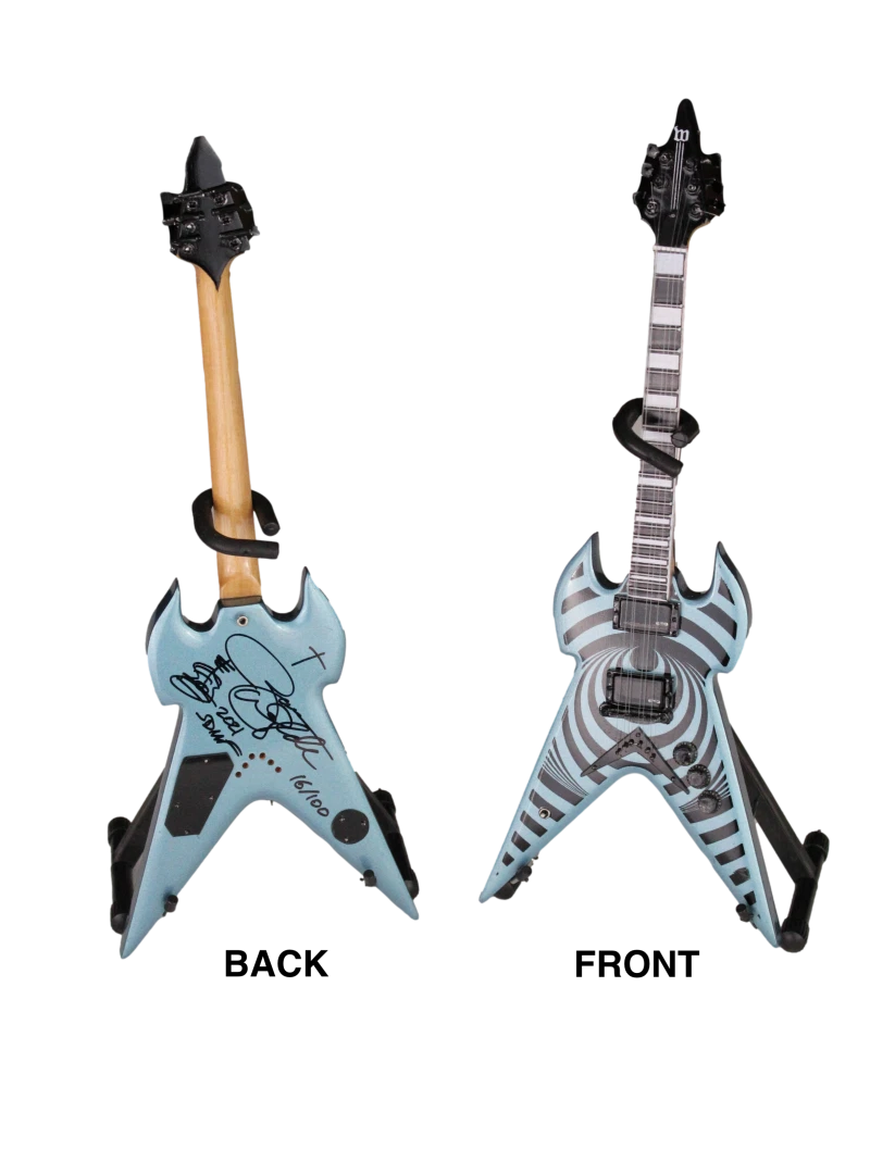 ZAKK WYLDE SIGNED AUTOGRAPH MINI MINIATURE MODEL – BLACK LABEL SOCIETY #16/100 COLLECTIBLE MEMORABILIA