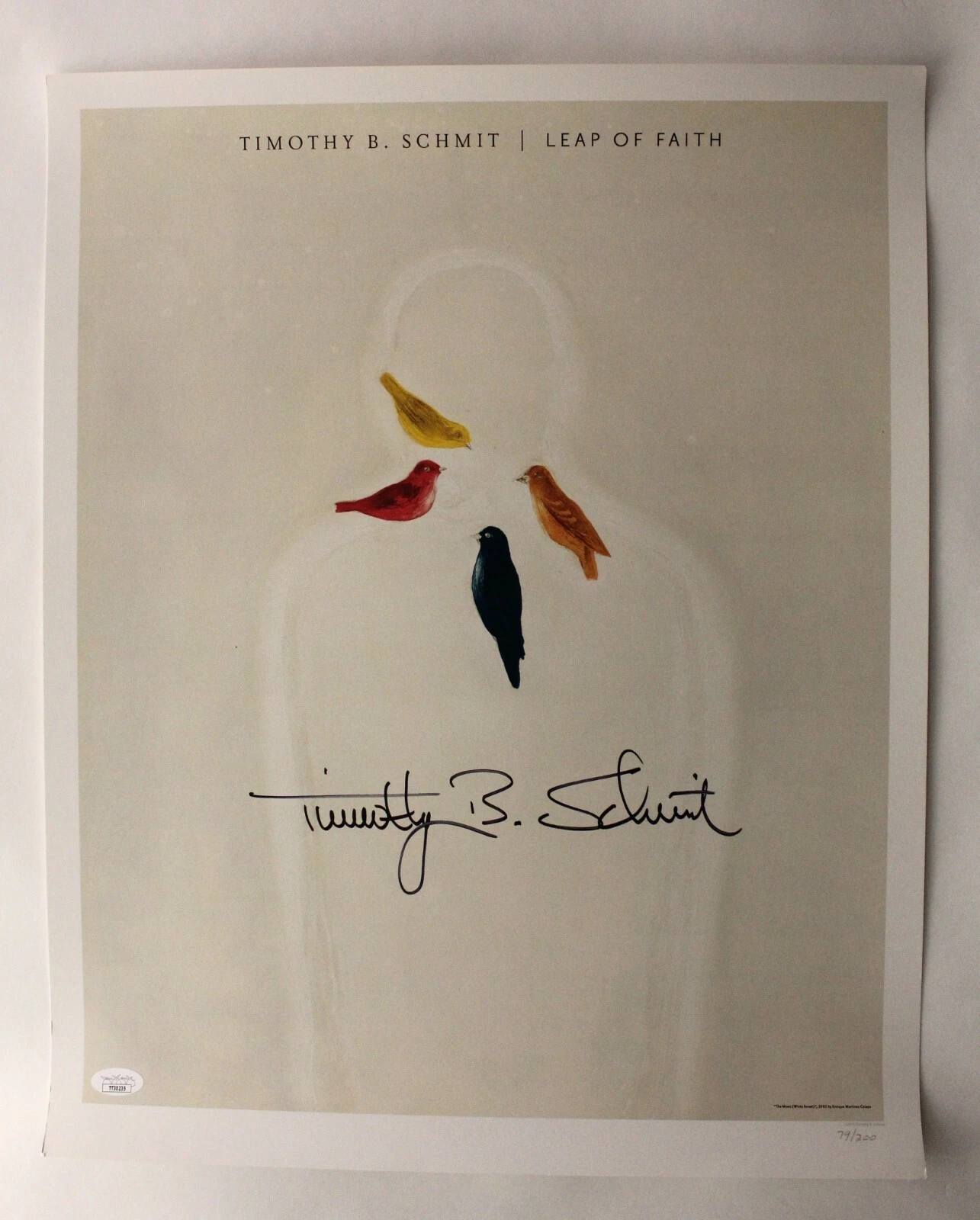 TIMOTHY B SCHMIDT SIGNED AUTOGRAPH 16X20 CONCERT TOUR POSTER - THE EAGLES JSA