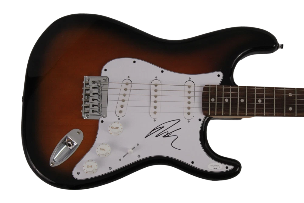 NICK JONAS BROTHERS SIGNED AUTOGRAPH FULL SIZE FENDER ELECTRIC GUITAR - W/ JSA
