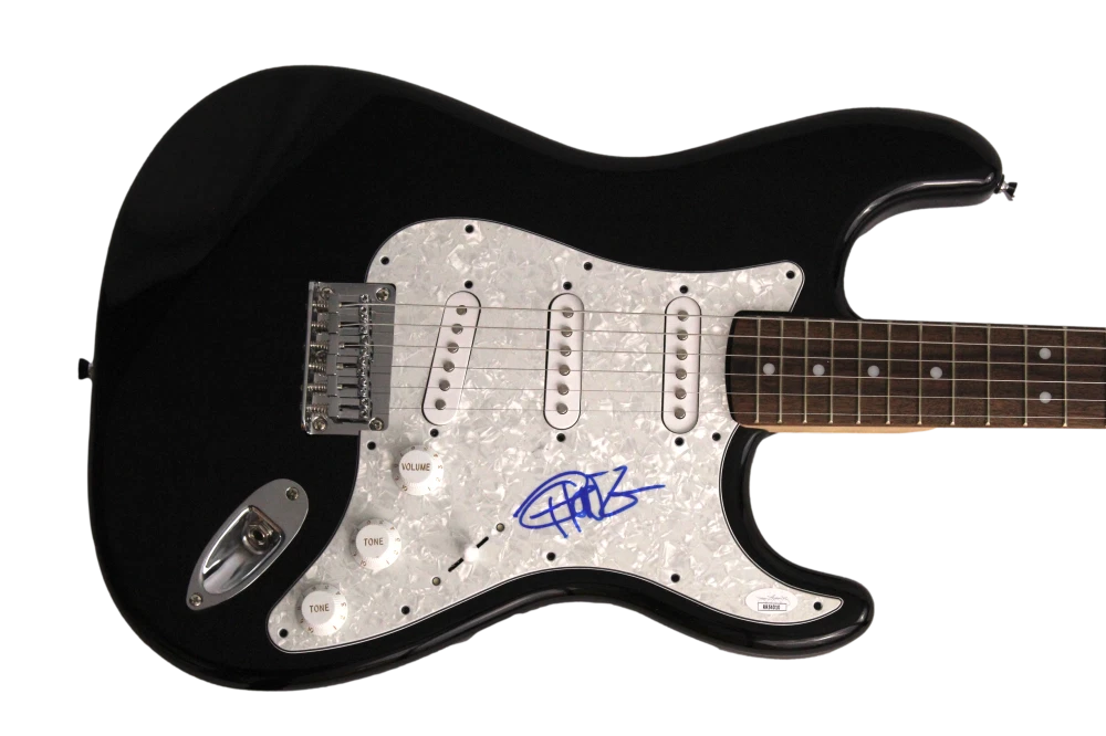 TOMMY CHONG SIGNED AUTOGRAPH FS B FENDER ELECTRIC GUITAR CHEECH & CHONG - W/ JSA