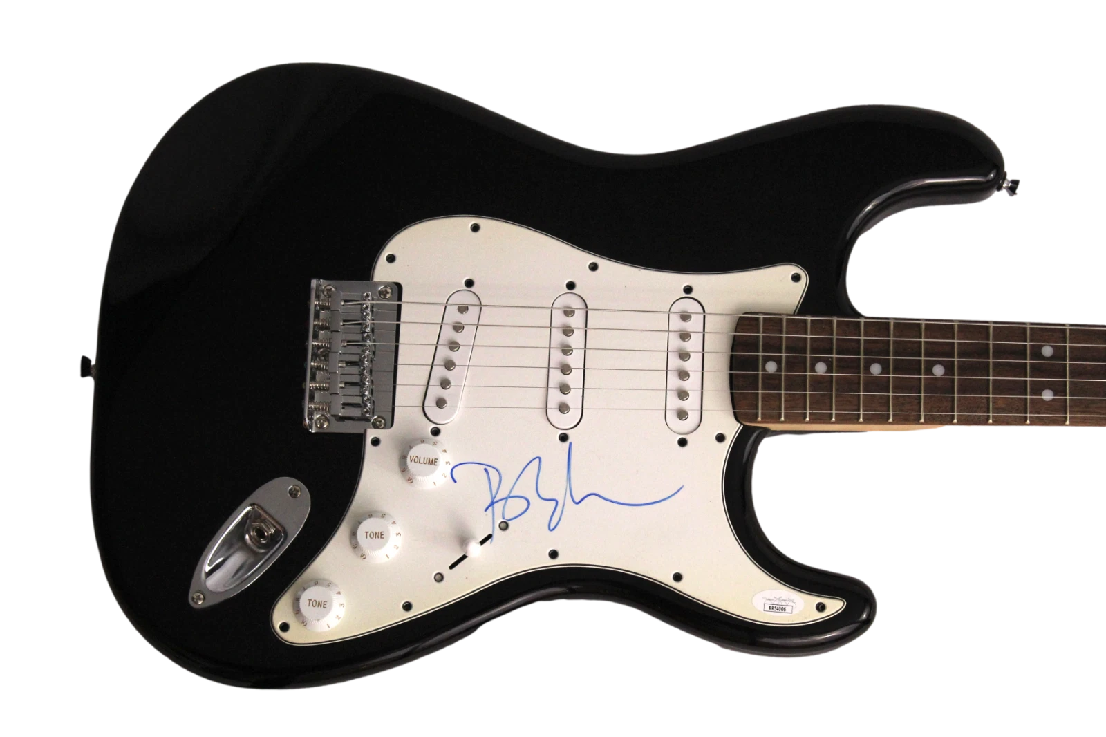 BARRY MANILOW SIGNED AUTOGRAPH FULL SIZE B FENDER ELECTRIC GUITAR COPACABANA JSA
