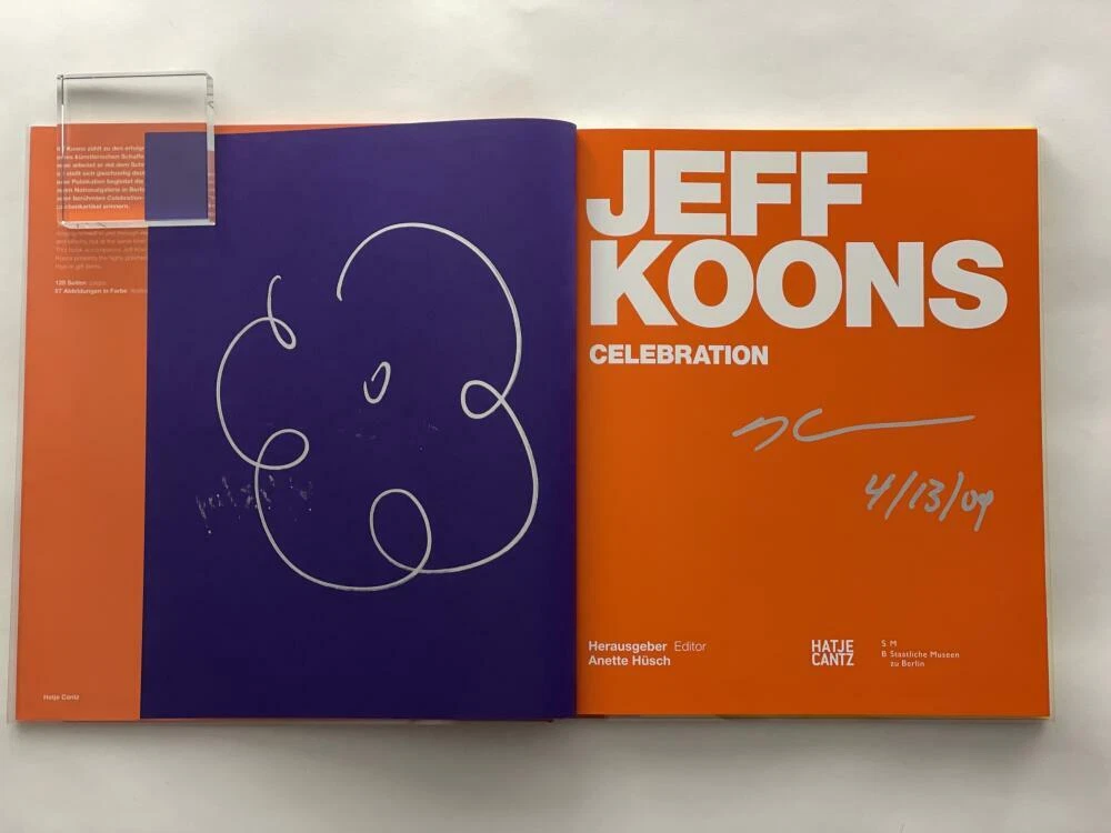 JEFF KOONS SIGNED AUTOGRAPH 