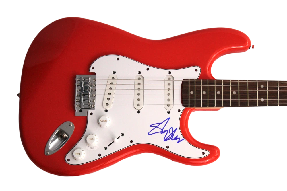 SLY STONE SIGNED AUTOGRAPH FULL SIZE R FENDER ELECTRIC GUITAR - SOUL LEGEND JSA