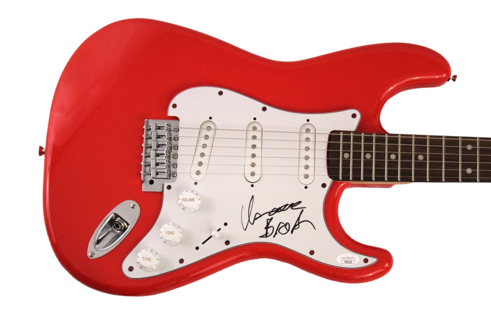 ISAAC BROCK SIGNED AUTOGRAPH FULL SIZE R FENDER ELECTRIC GUITAR MODEST MOUSE JSA