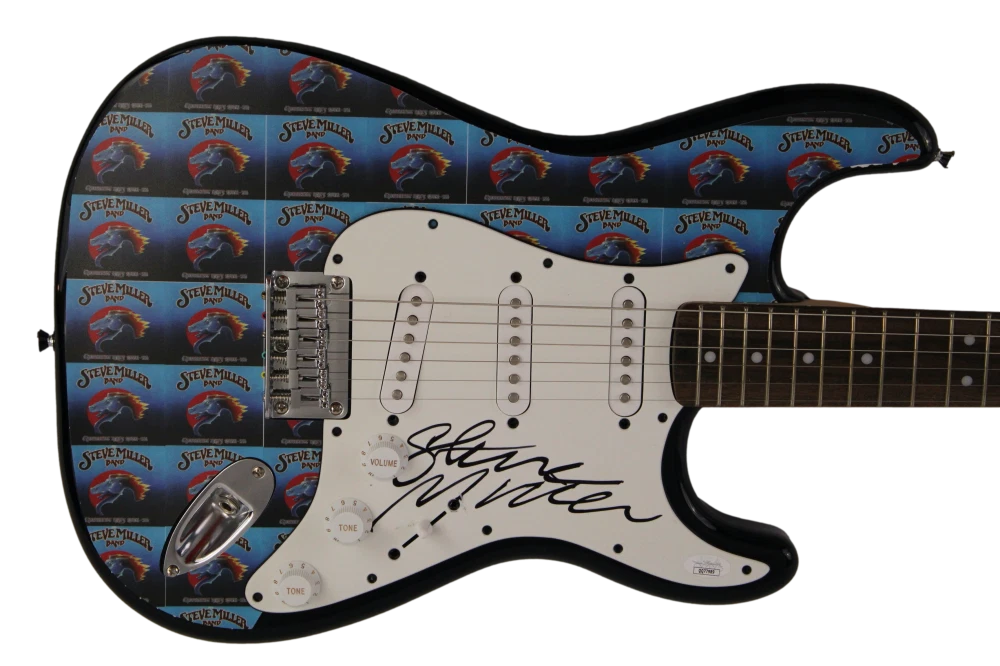 STEVE MILLER SIGNED AUTOGRAPH CUSTOM 1/1 FENDER ELECTRIC GUITAR - BAND W/ JSA