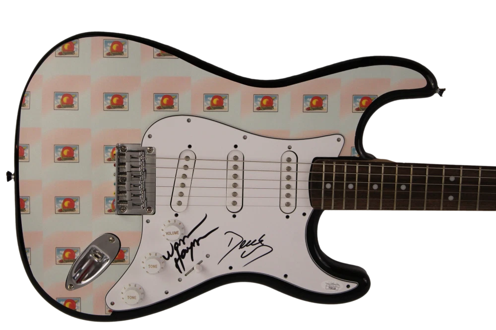 ALLMAN BROTHERS BAND X2 SIGNED AUTOGRAPH CUSTOM FENDER GUITAR TRUCKS HAYNES JSA