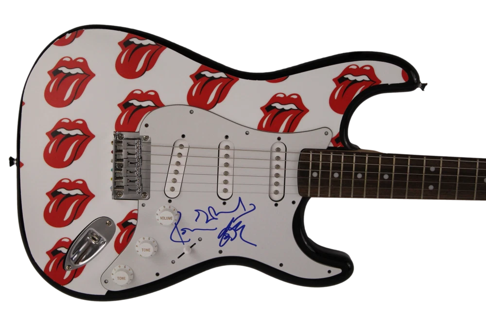 RONNIE WOOD SIGNED AUTOGRAPH 1/1 FENDER ELECTRIC GUITAR THE ROLLING STONES JSA