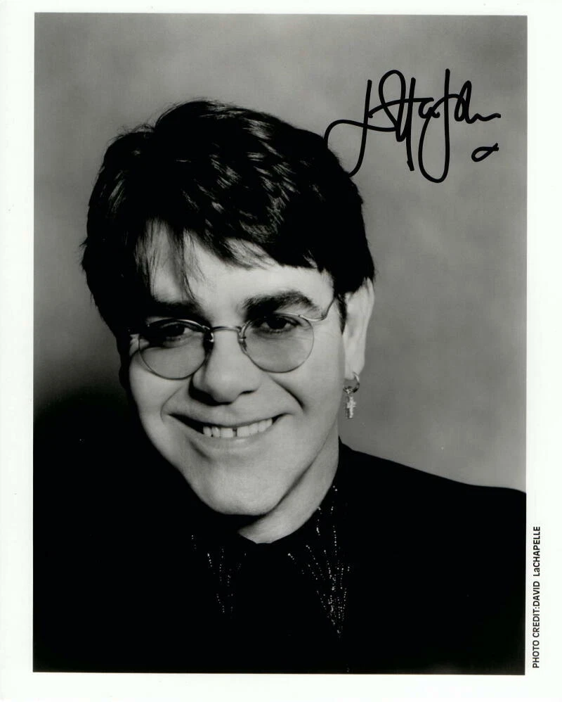 ELTON JOHN SIGNED AUTOGRAPH 8X10 PHOTO - MADMAN ACROSS THE WATER RARE! W/ JSA