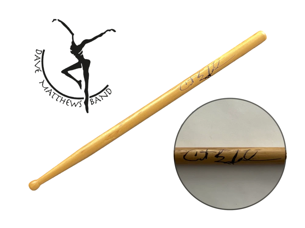 CARTER BEAUFORD SIGNED AUTOGRAPH DRUMSTICK – DAVE MATTHEWS BAND RARE W/ BECKETT COLLECTIBLE MEMORABILIA