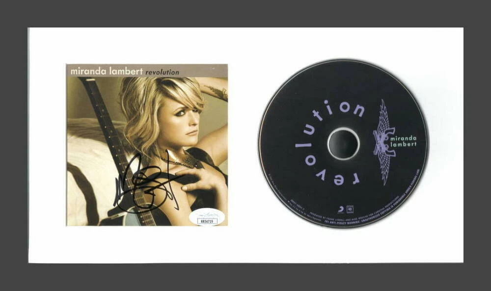 MIRANDA LAMBERT SIGNED AUTOGRAPH REVOLUTION FRAMED CD DISPLAY READY TO HANG! JSA