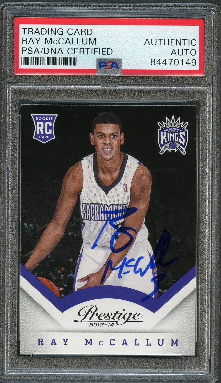 2013-14 Panini Prestige #193 Ray McCallum Signed Card PSA Slabbed RC Kings