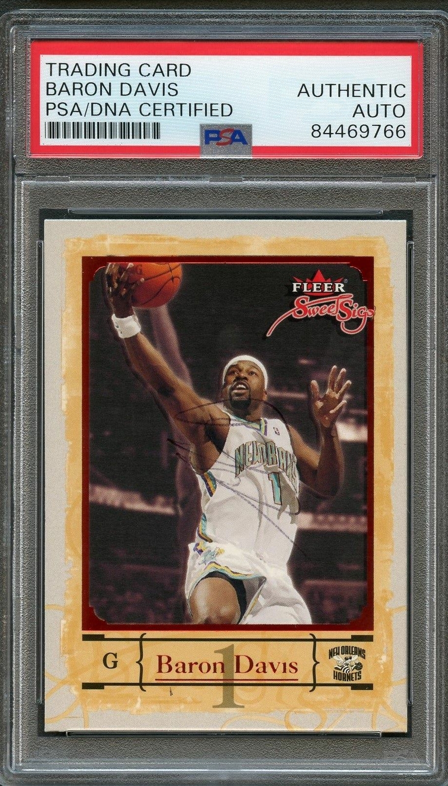2004-05 Fleer Sweet Sigs #23 Baron Davis Signed AUTO PSA Slabbed Hornets