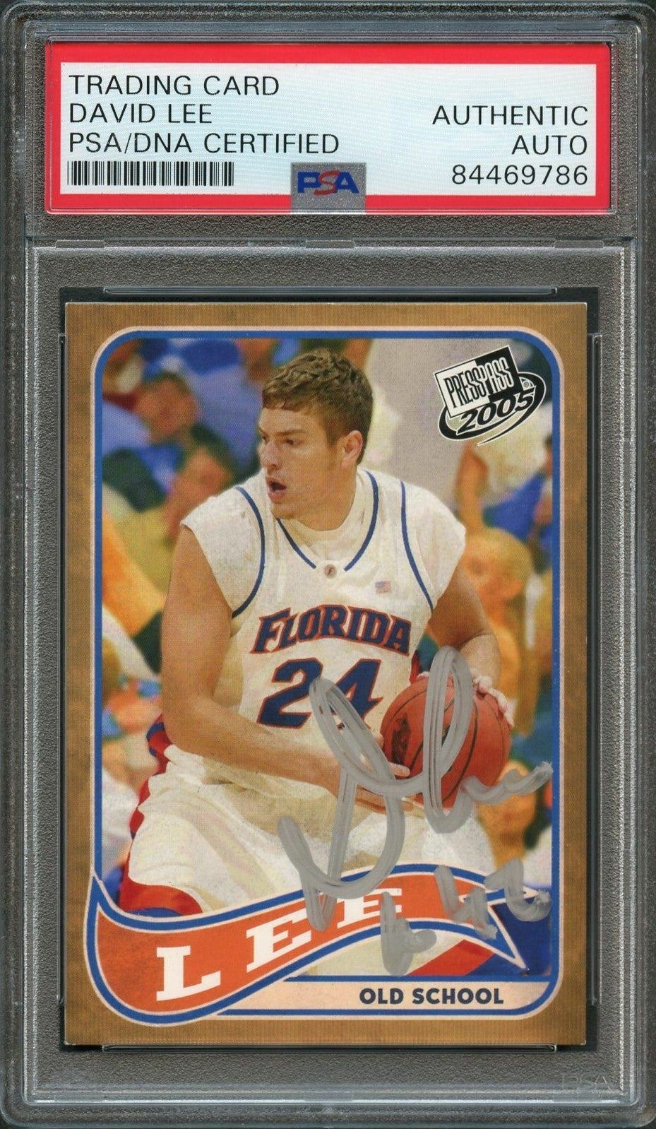 2005 Press Pass #OS12 David Lee Signed Card AUTO PSA Slabbed Florida